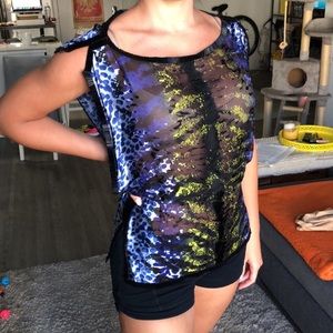 Sheer multicolored sexy top